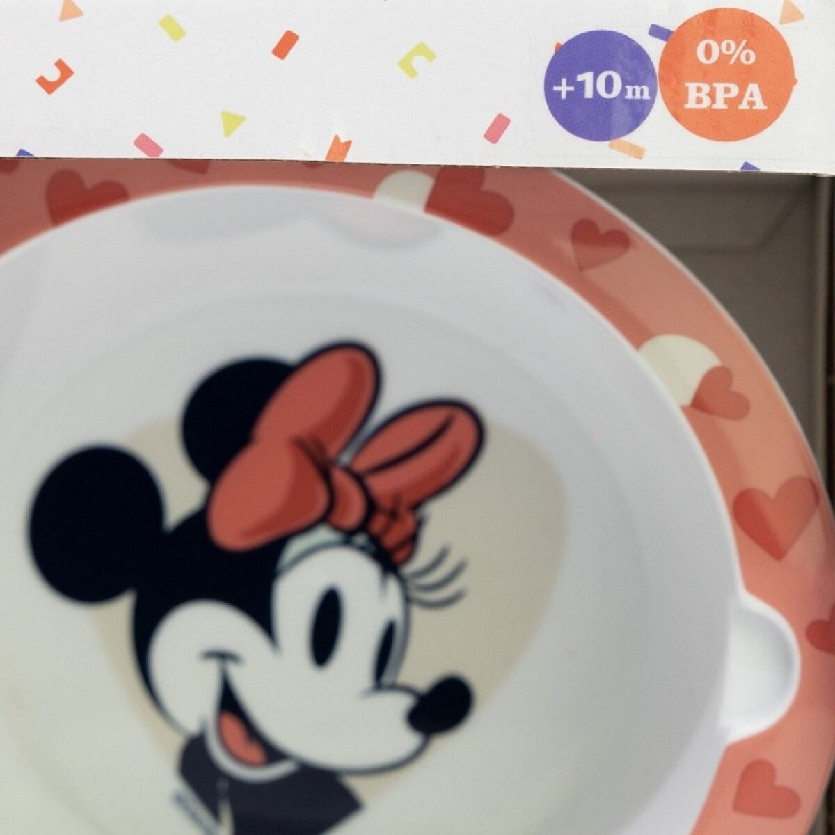 Disney Minnie Mouse Baby Geschenkset 3-teilig – Trinkbecher, Schale & Löffel mit Minnie Motiv