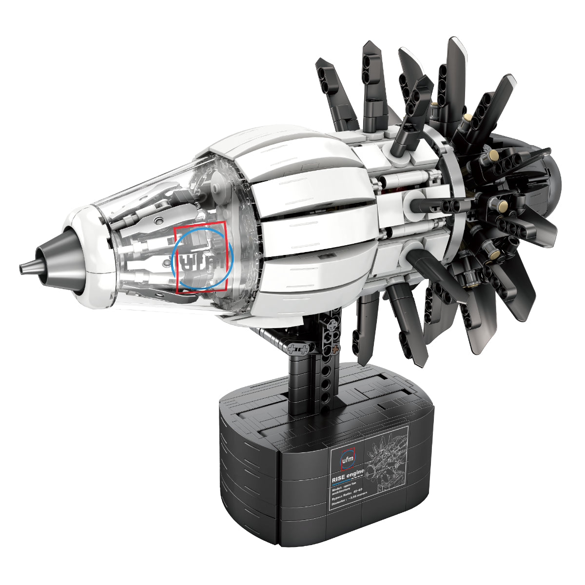Reobrix 33018 Flugzeugmotor 1351 Teile Klemmbaustein Modell ab 14