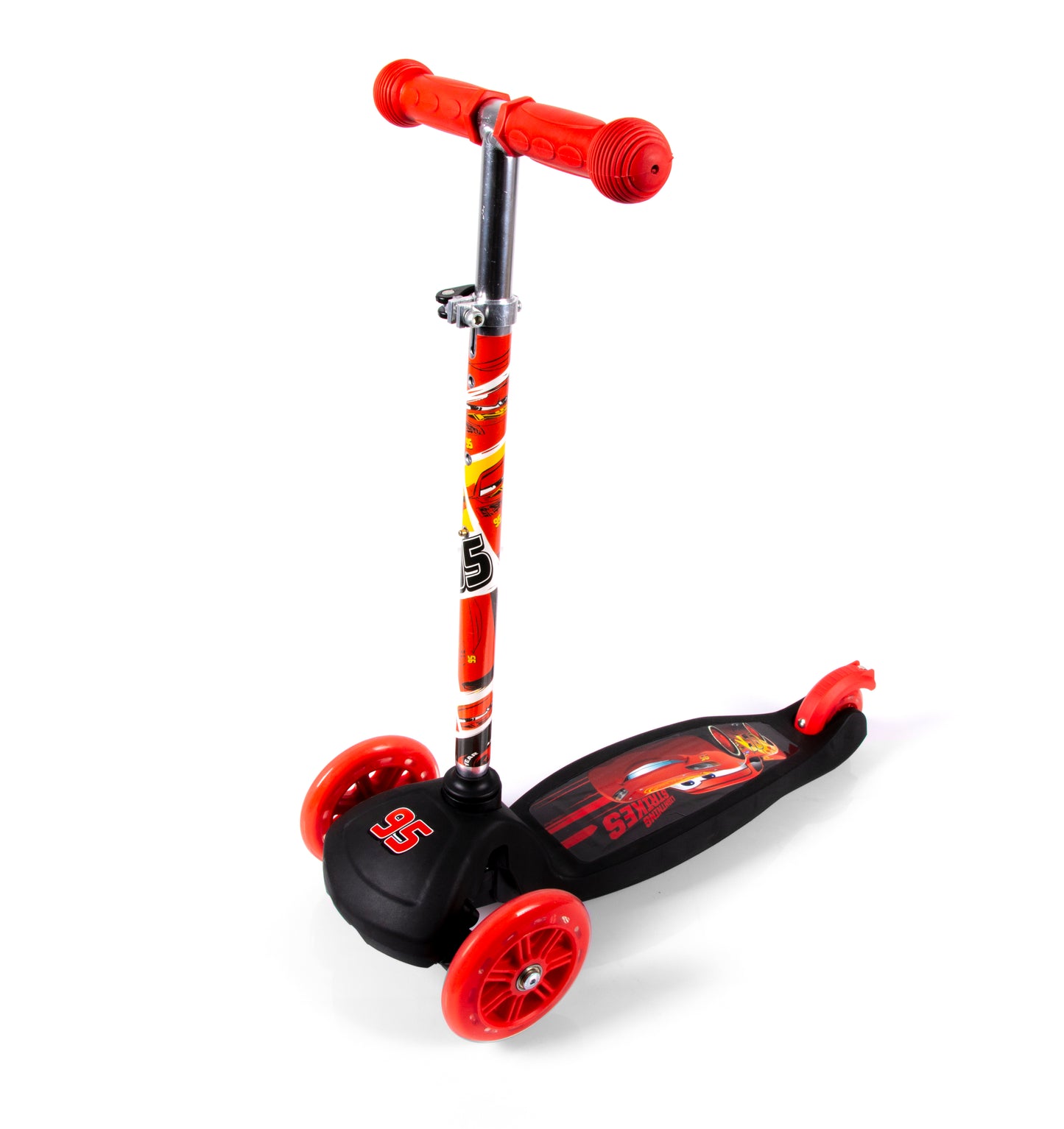 Disney Cars 3-Rad Scooter Klappbar, rutschfest & sicher für Kinder