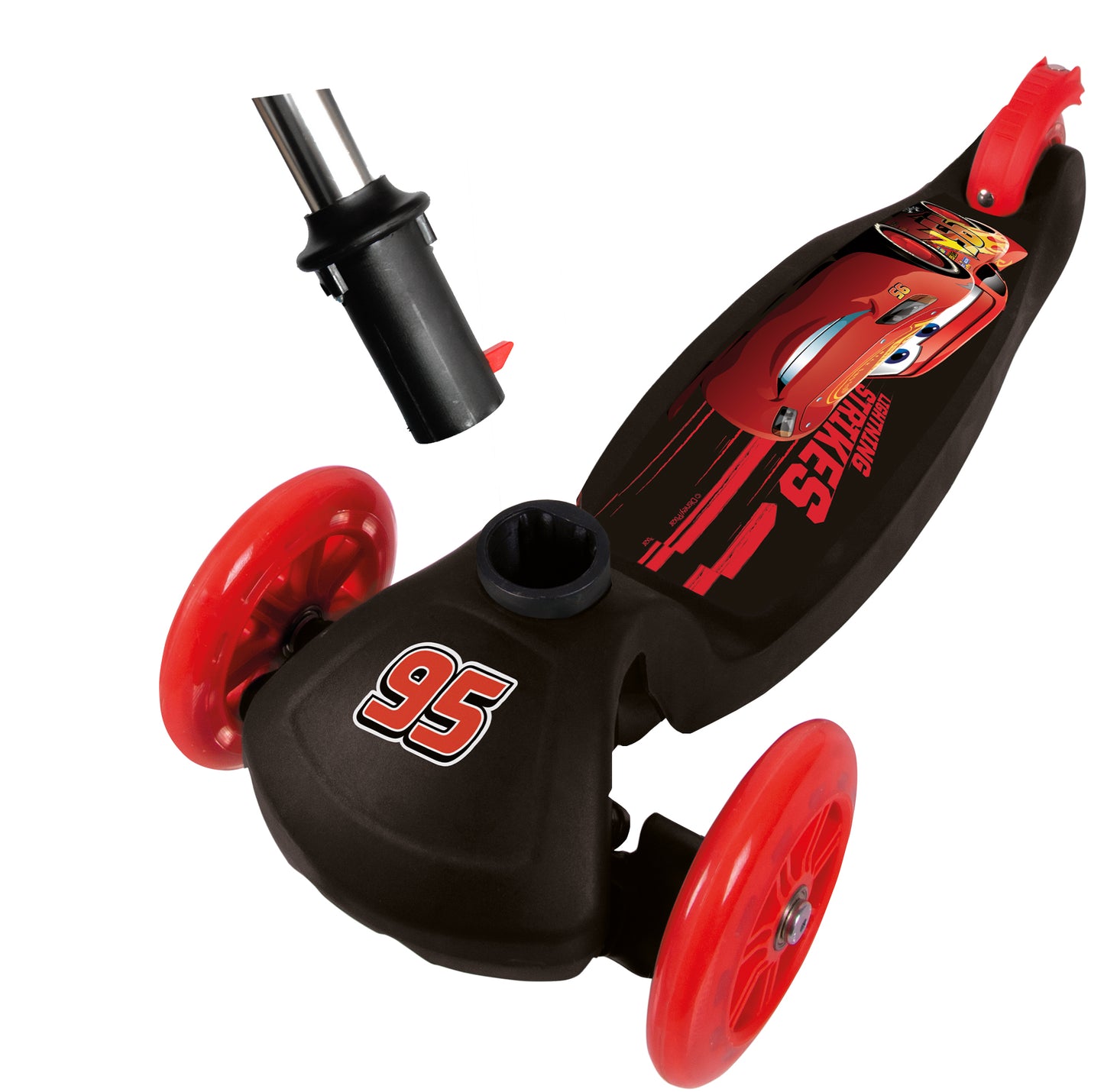 Disney Cars 3-Rad Scooter Klappbar, rutschfest & sicher für Kinder