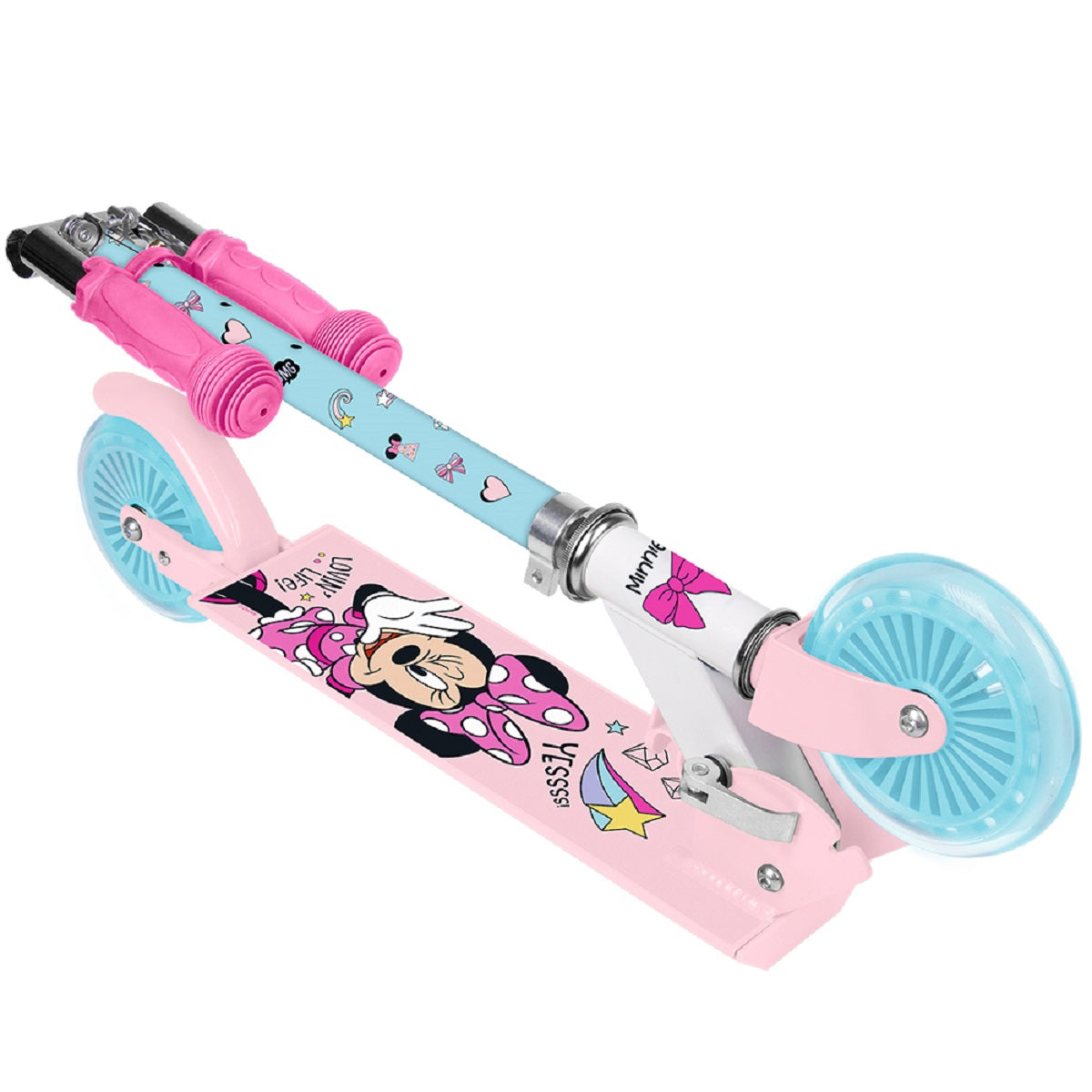 Disney Minnie 2-Rad Scooter – Klappbar, rutschfest & sicher für Kinder