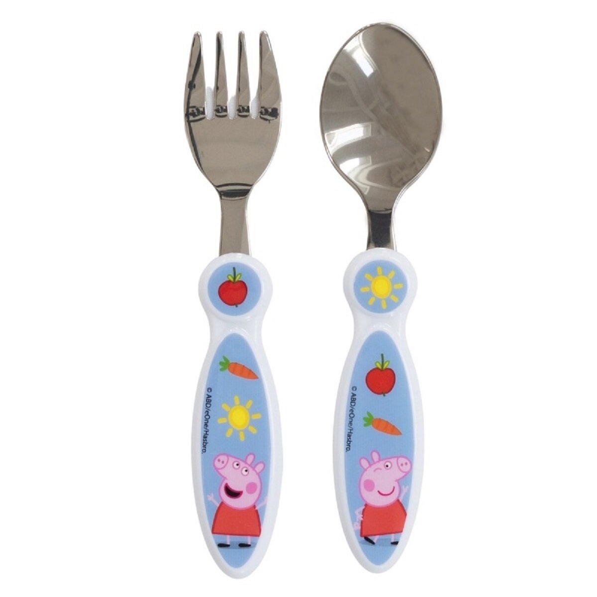 Peppa Pig Kinderbesteck Set 2-teilig – Löffel & Gabel mit Motivgriffen