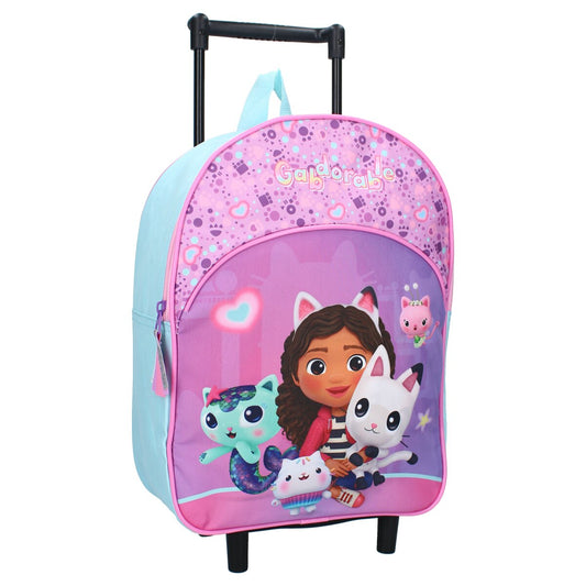 Gabby's Dollhouse Trolley-Rucksack – Lila mit Gabby und fröhlichem Blumen-Design
