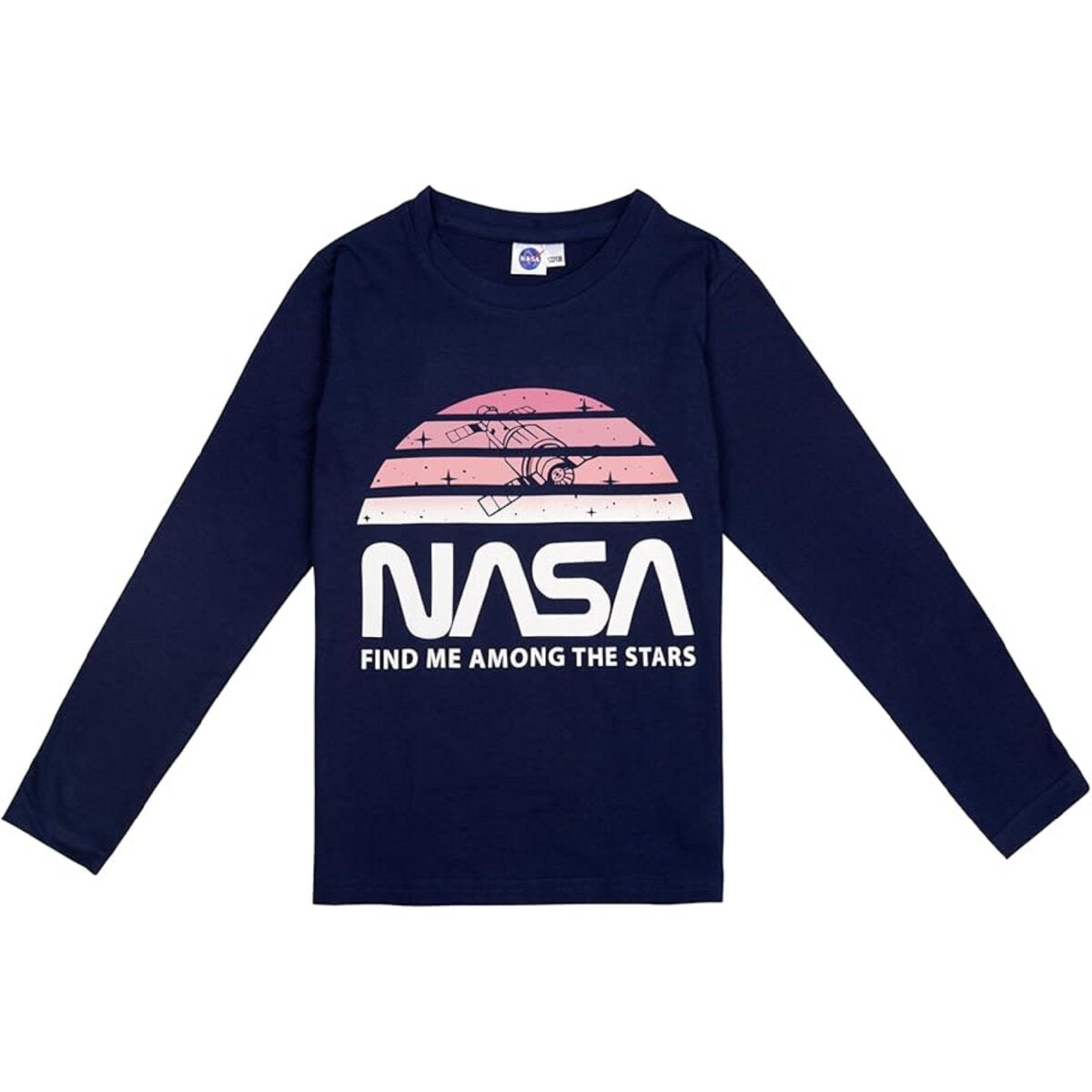 NASA Kinder Pyjama aus Baumwolle – Schlafanzug für Mädchen mit Langarm Shirt & Hose