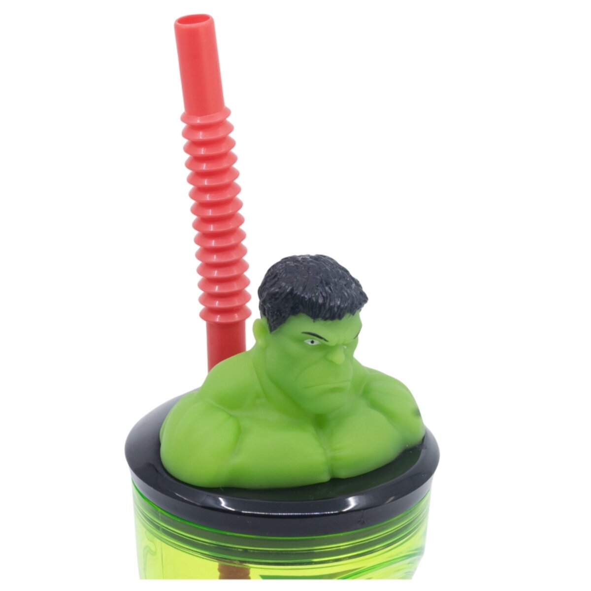 Marvel Hulk Trinkbecher – 3D Kinderbecher & Strohhalm-Tumbler 360 ml