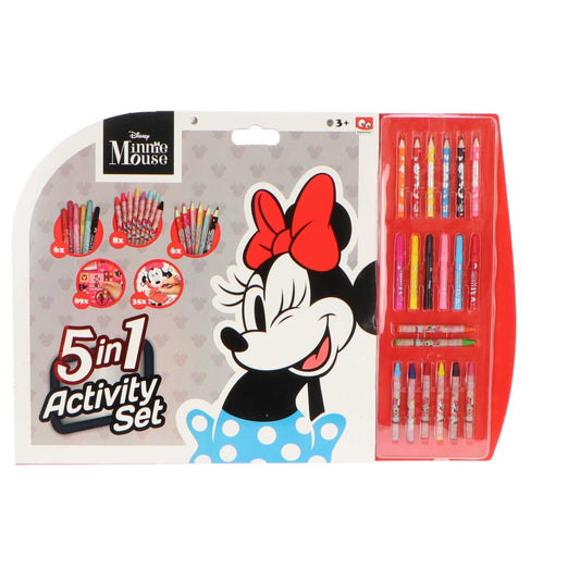 Disney Minnie Mouse Schreibset – Kreatives Set mit Stiften und Zubehör für Kinder