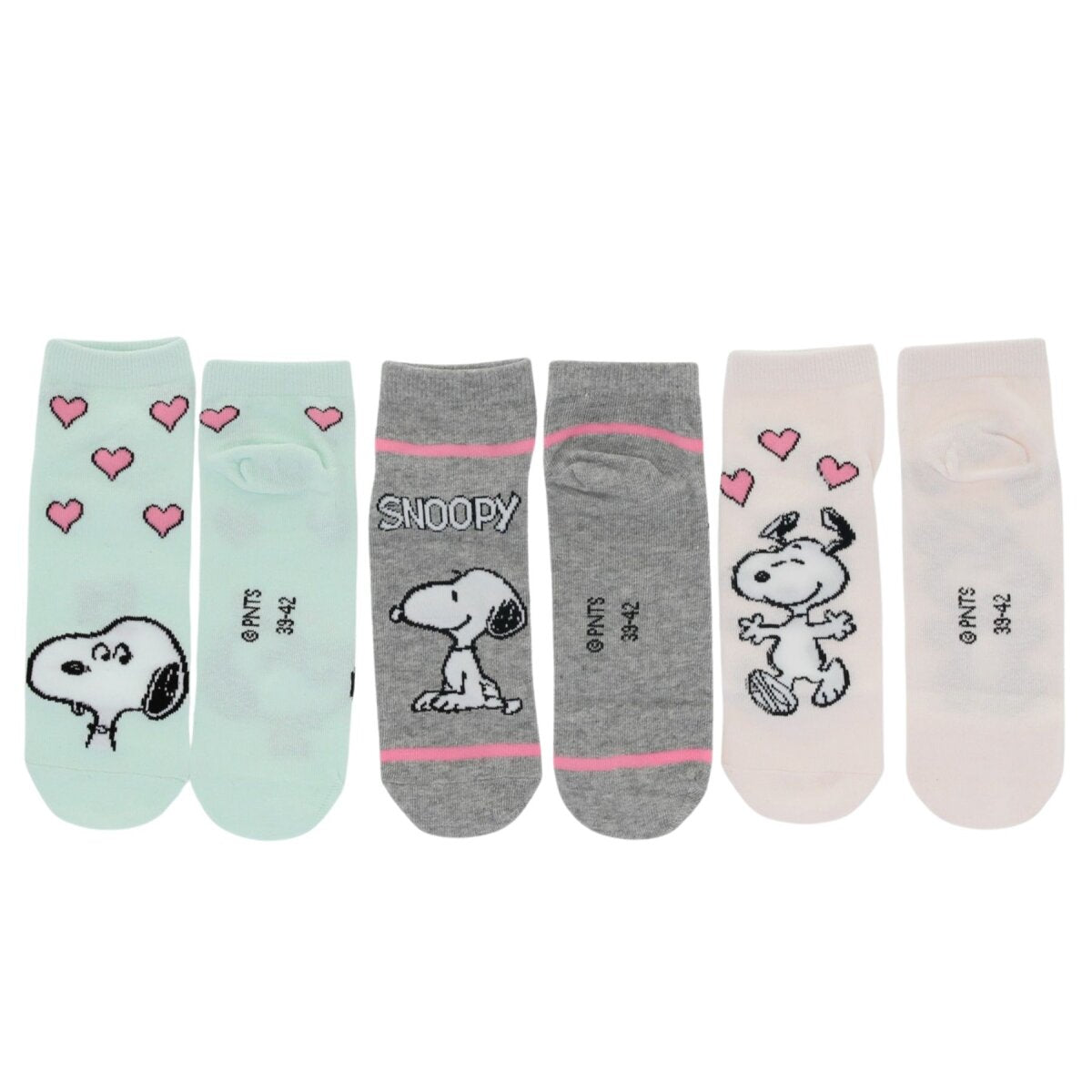 Snoopy Sneaker-Socken 3er-Pack für Damen – Bequem & Stylisch