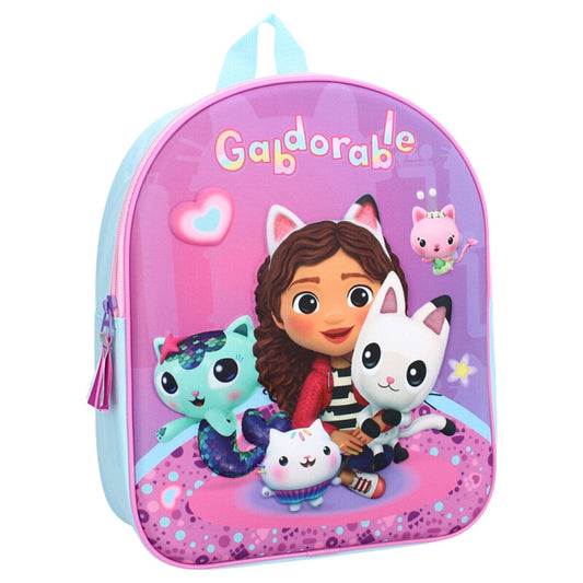 Gabby's Dollhouse 3D-Rucksack Schultasche für Kinder