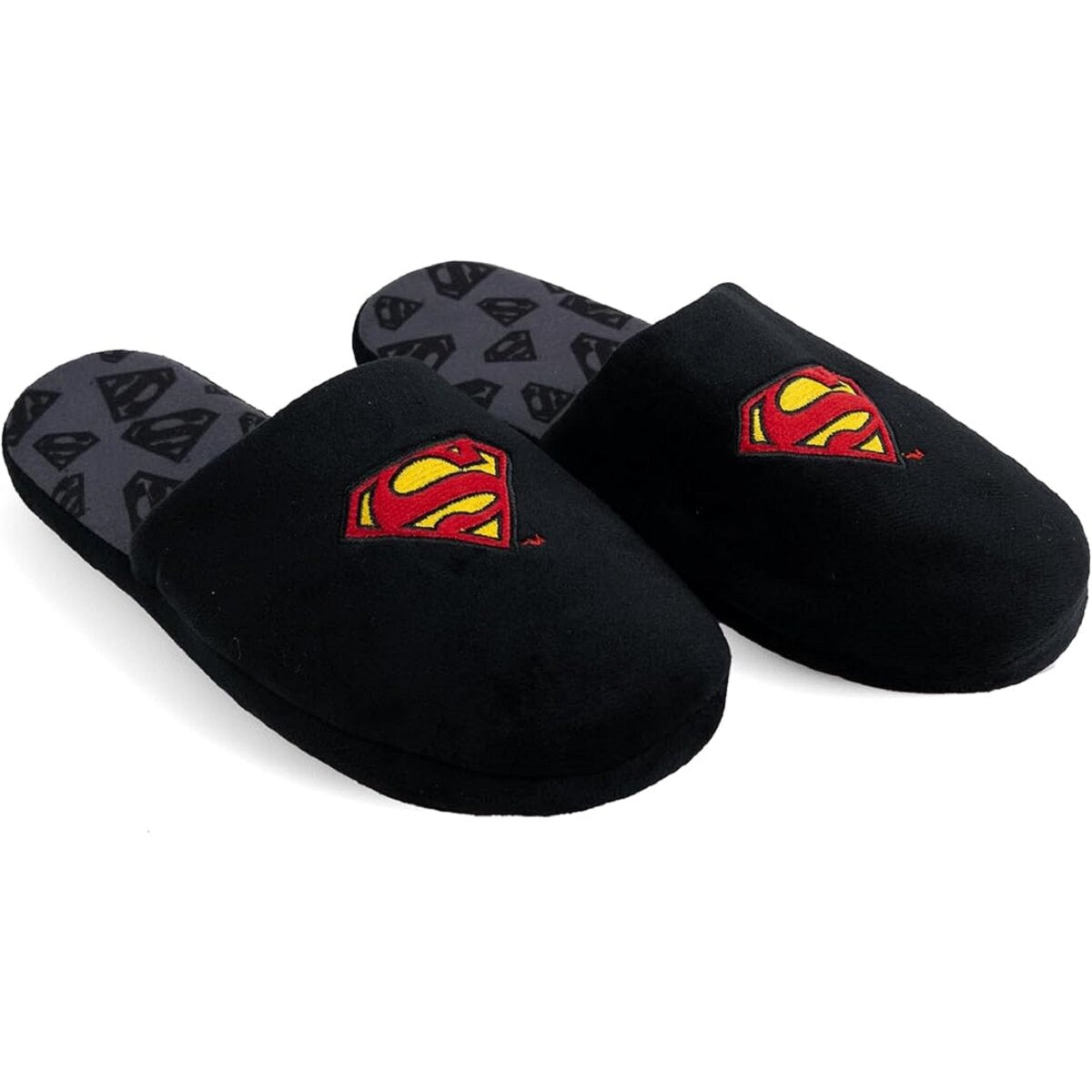 Superman Pantoffeln für Damen und Herren – Bequeme Hausschuhe in Schwarz