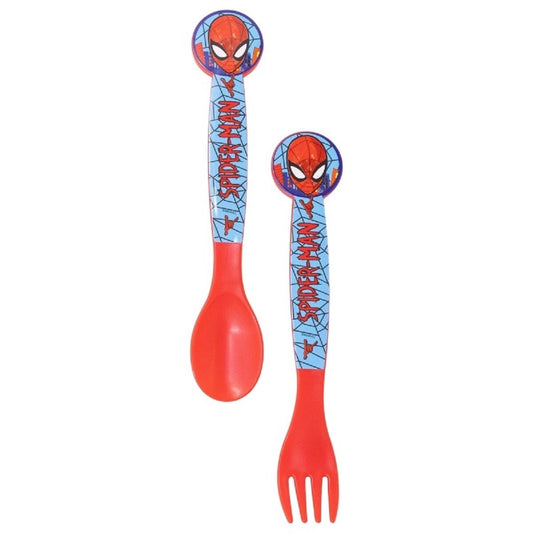 Spiderman Kinderbesteck Set 2-teilig – Löffel & Gabel mit Motivgriffen