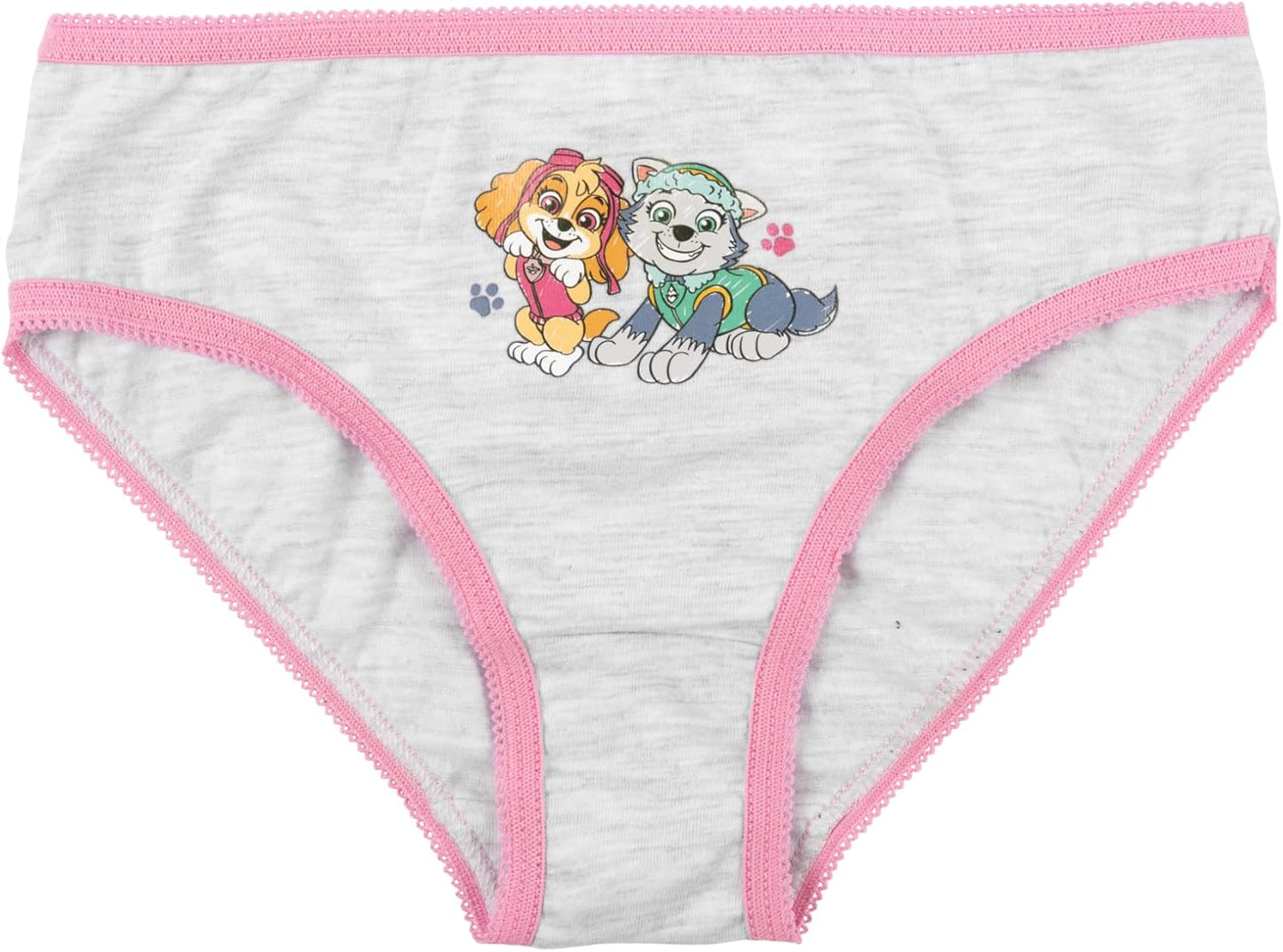 Paw Patrol Panty für Mädchen - Kinder Unterhose Slip Unterwäsche Rosa/Grau (4er Pack)
