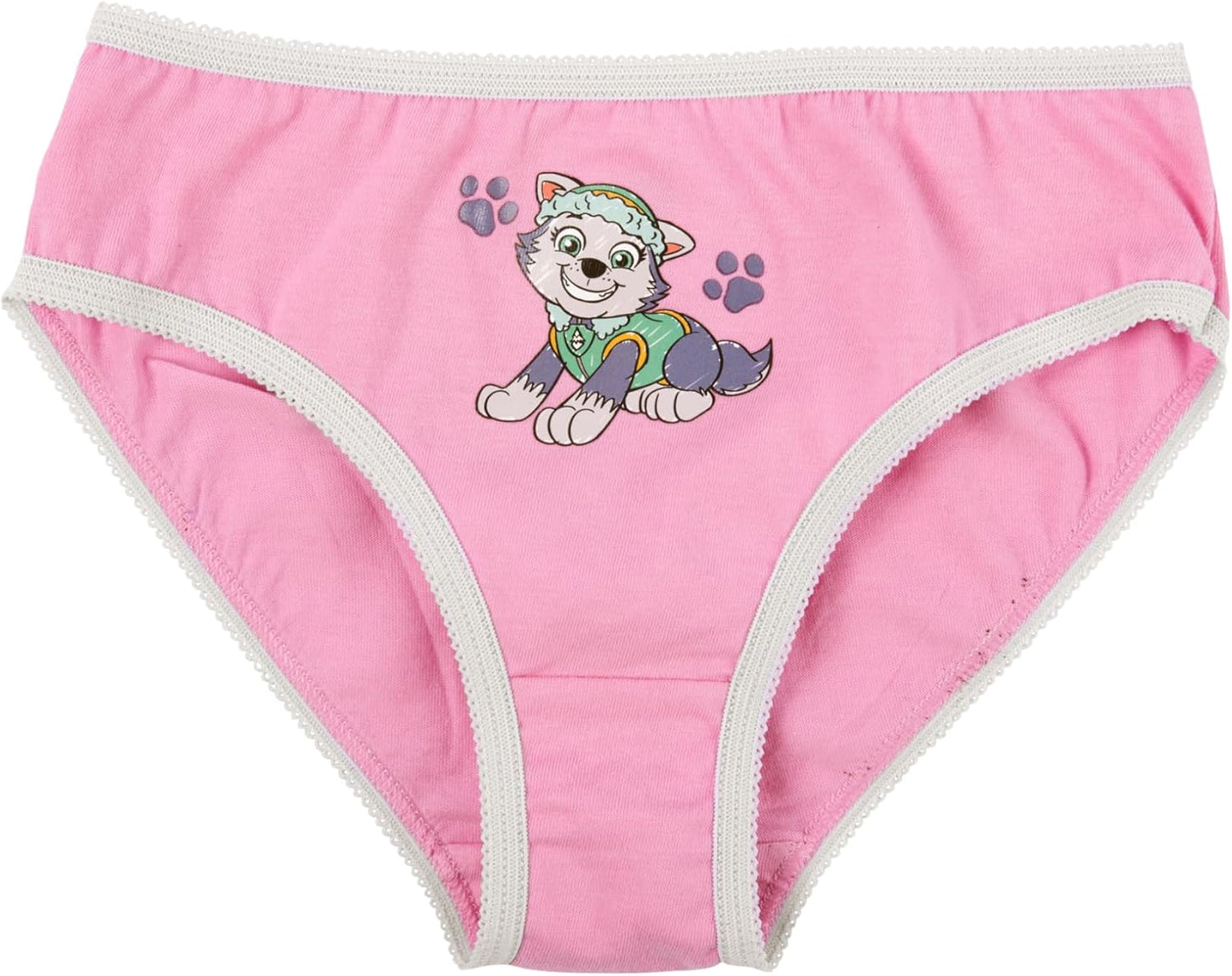 Paw Patrol Panty für Mädchen - Kinder Unterhose Slip Unterwäsche Rosa/Grau (4er Pack)