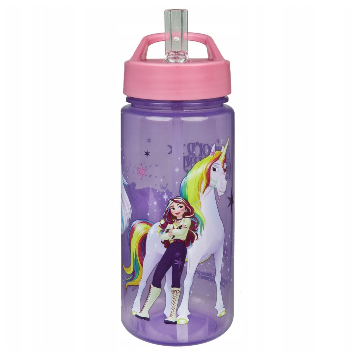 Unicorn Academy Getränkeflasche Lila 19 cm leichte Flasche Schule Reise Sport