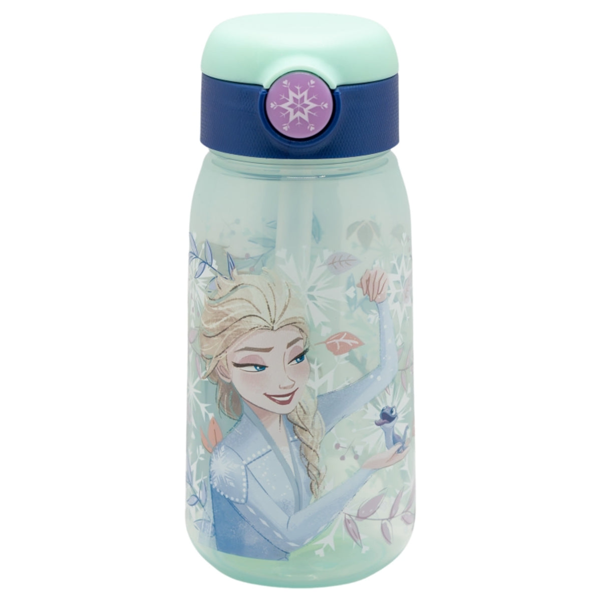 Frozen Trinkflasche 510ml – Snowy Tale – Kinderflasche mit Trinkhalm
