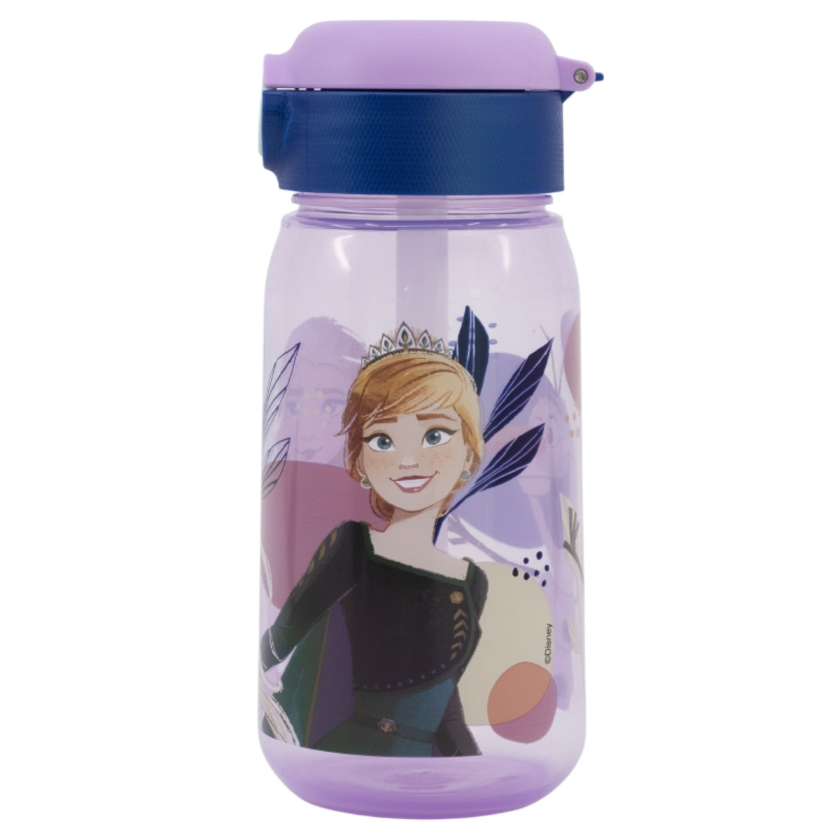 Disney Frozen Wasserflasche 510ml Kinderflasche mit Trinkhalm & Deckel