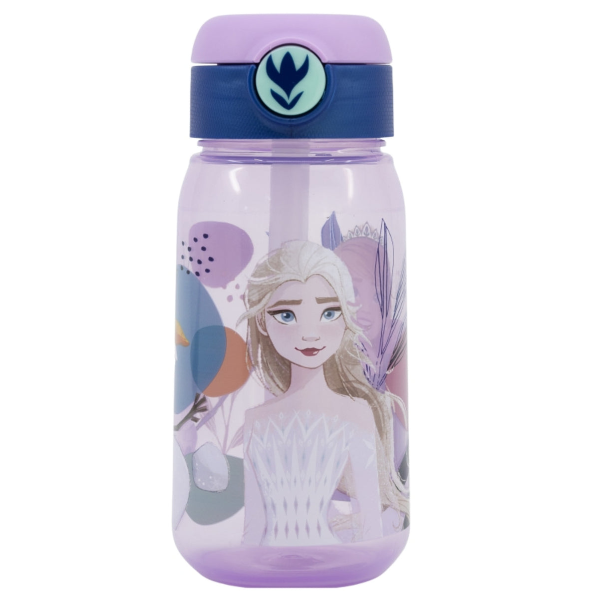 Disney Frozen Wasserflasche 510ml Kinderflasche mit Trinkhalm & Deckel