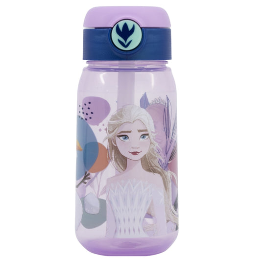 Disney Frozen Wasserflasche 510ml Kinderflasche mit Trinkhalm & Deckel