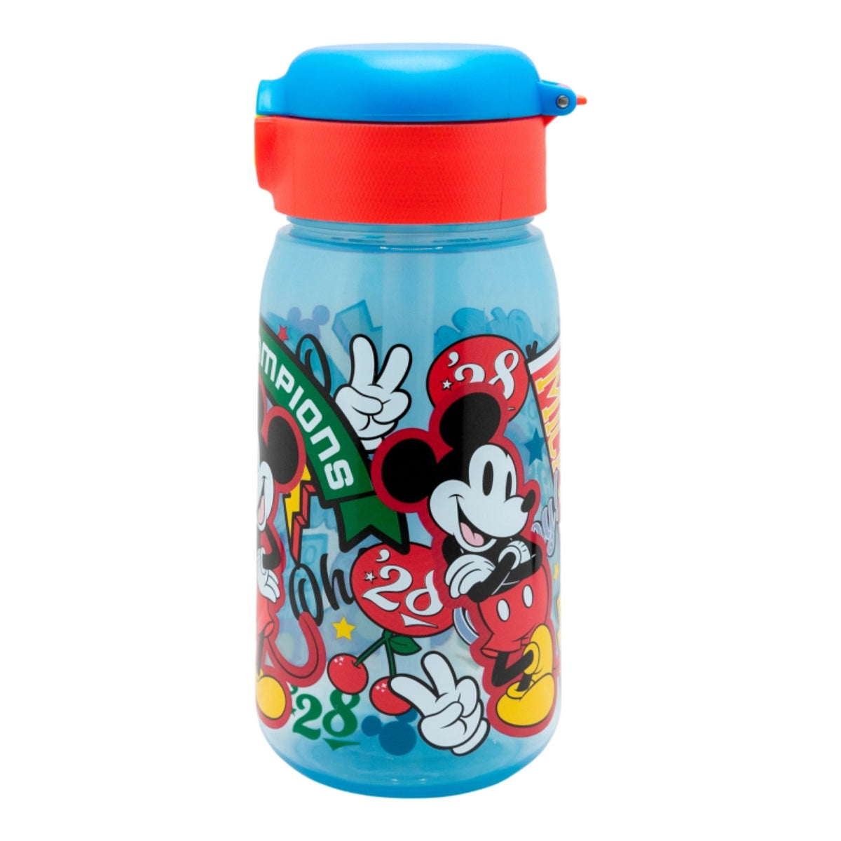 Mickey Mouse Trinkflasche 510ml – Kinderflasche mit Trinkhalm & Deckel