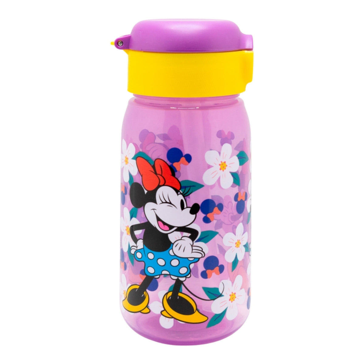Minnie Mouse Trinkflasche 510ml Kinderflasche mit Trinkhalm & Deckel