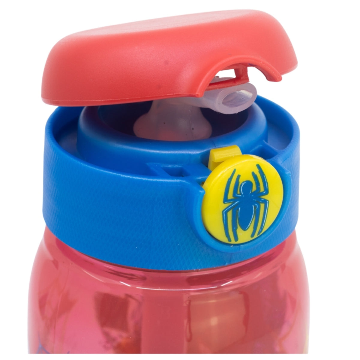 Spiderman Trinkflasche 510ml Auslaufsicher Kinderflasche mit Trinkhalm