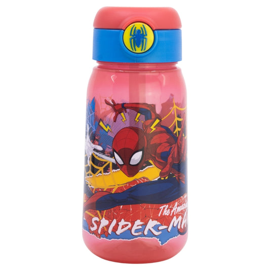 Spiderman Trinkflasche 510ml Auslaufsicher Kinderflasche mit Trinkhalm