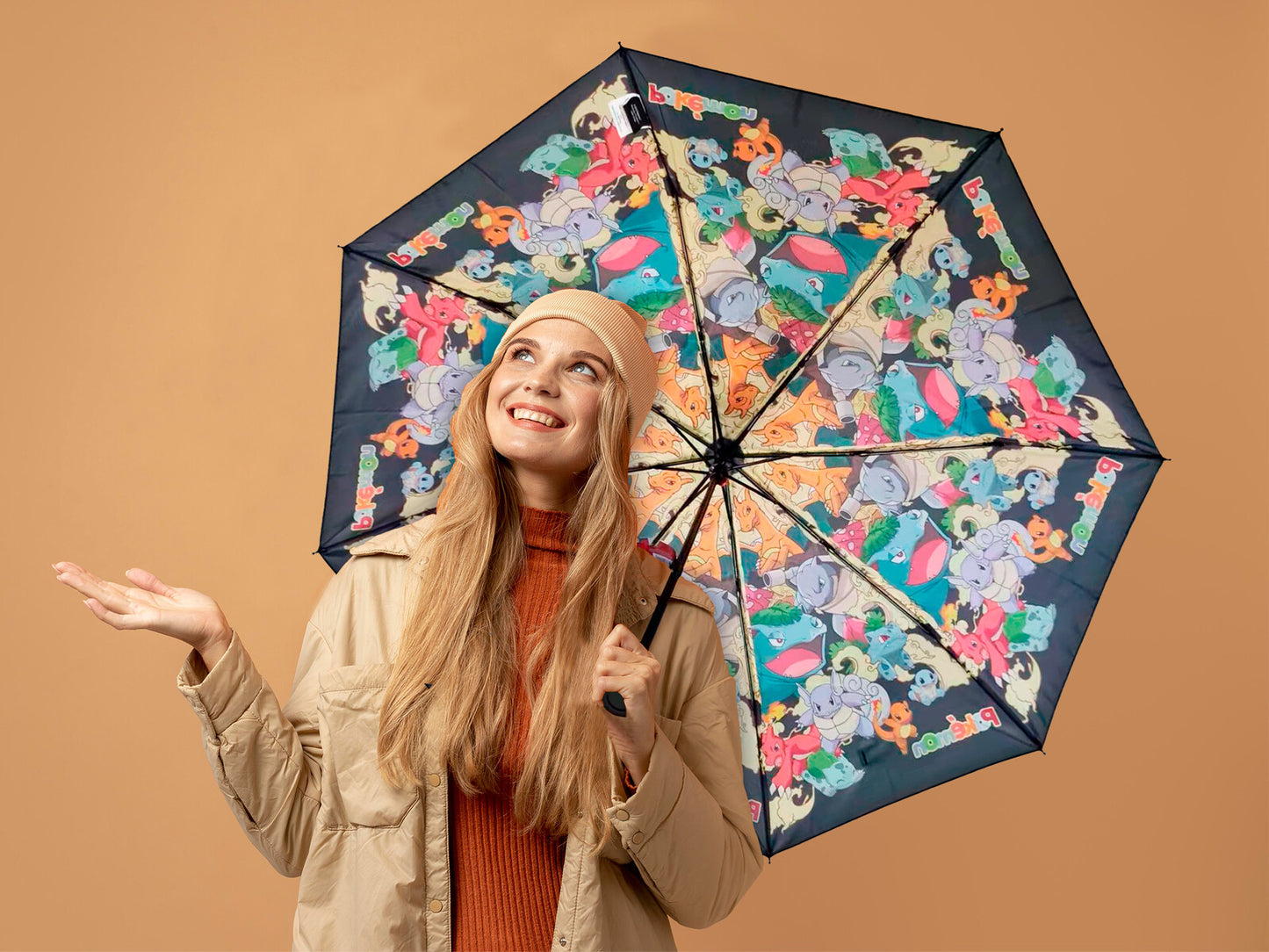Pokémon Taschenschirm 52 cm Regenschirm faltbar für Alltag Reise und unterwegs