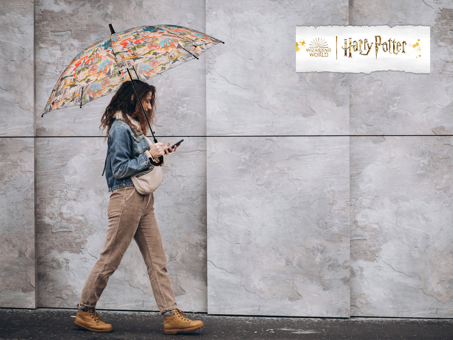 Harry Potter Regenschirm 73 cm Stockschirm für Kinder