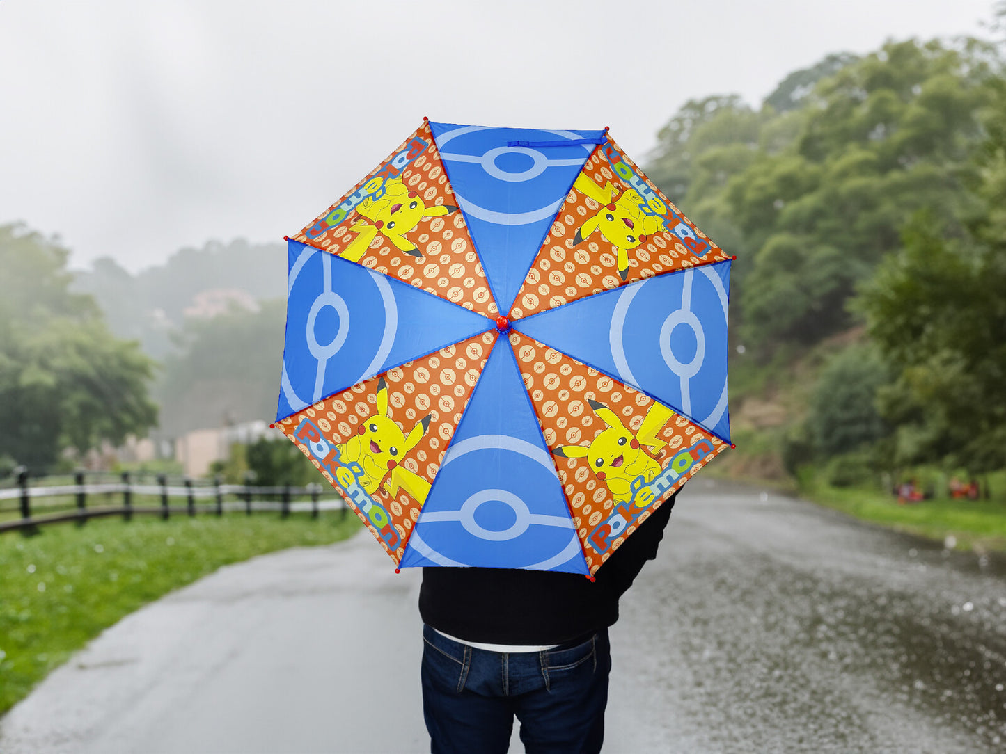 Pokémon Automatik-Regenschirm Stockschirm für Kinder