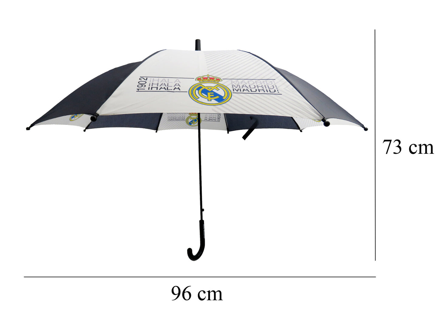 Real Madrid Regenschirm Stockschirm 96 cm mit gebogenem Griff