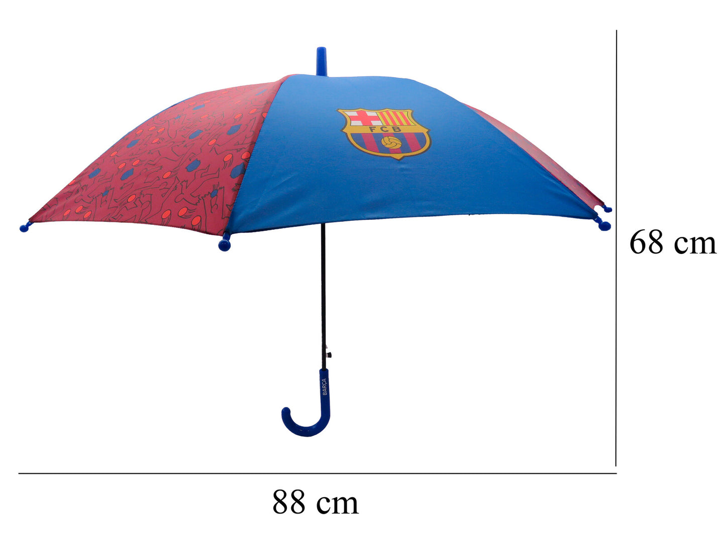 FC Barcelona Regenschirm 88x88x68 cm Stockschirm für Kinder