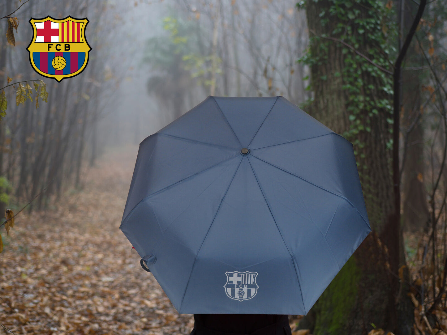 FC Barcelona Taschenschirm manueller Regenschirm faltbar für Alltag Reise und unterwegs