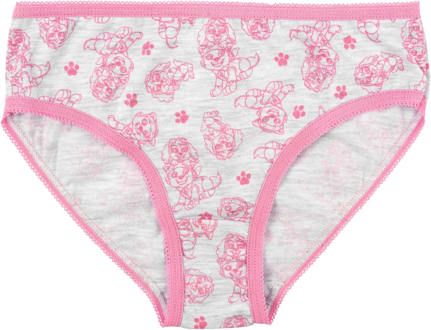 Paw Patrol Panty für Mädchen - Kinder Unterhose Slip Unterwäsche Rosa/Grau (4er Pack)