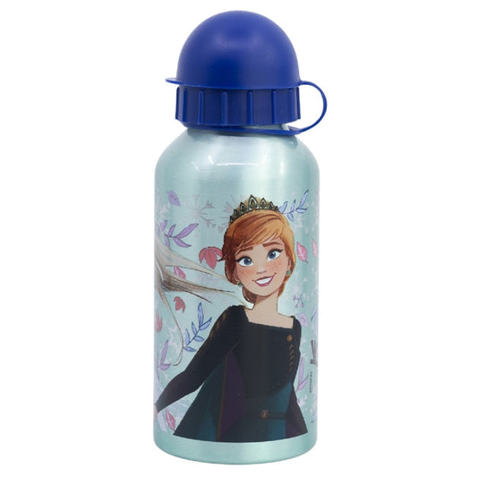 Disney Frozen Trinkflasche – Aluminium, 400 ml, mit Sicherheitsverschluss