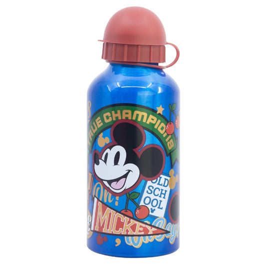 Disney Mickey Trinkflasche – Aluminium, 400 ml, mit Sicherheitsverschluss