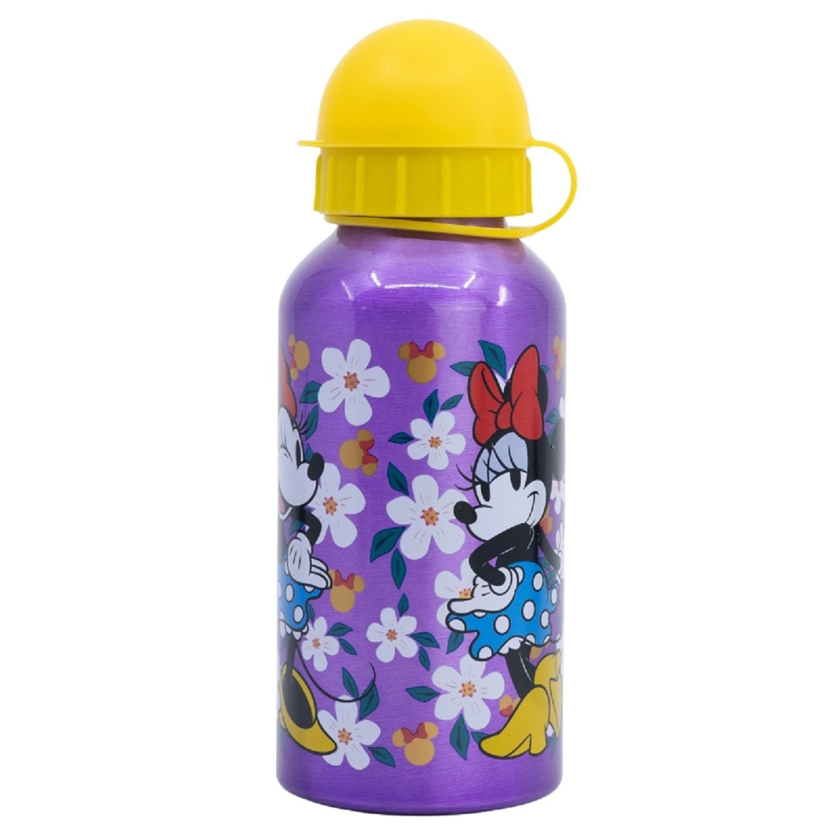 Disney Minnie Trinkflasche – Aluminium, 400 ml, mit Sicherheitsverschluss