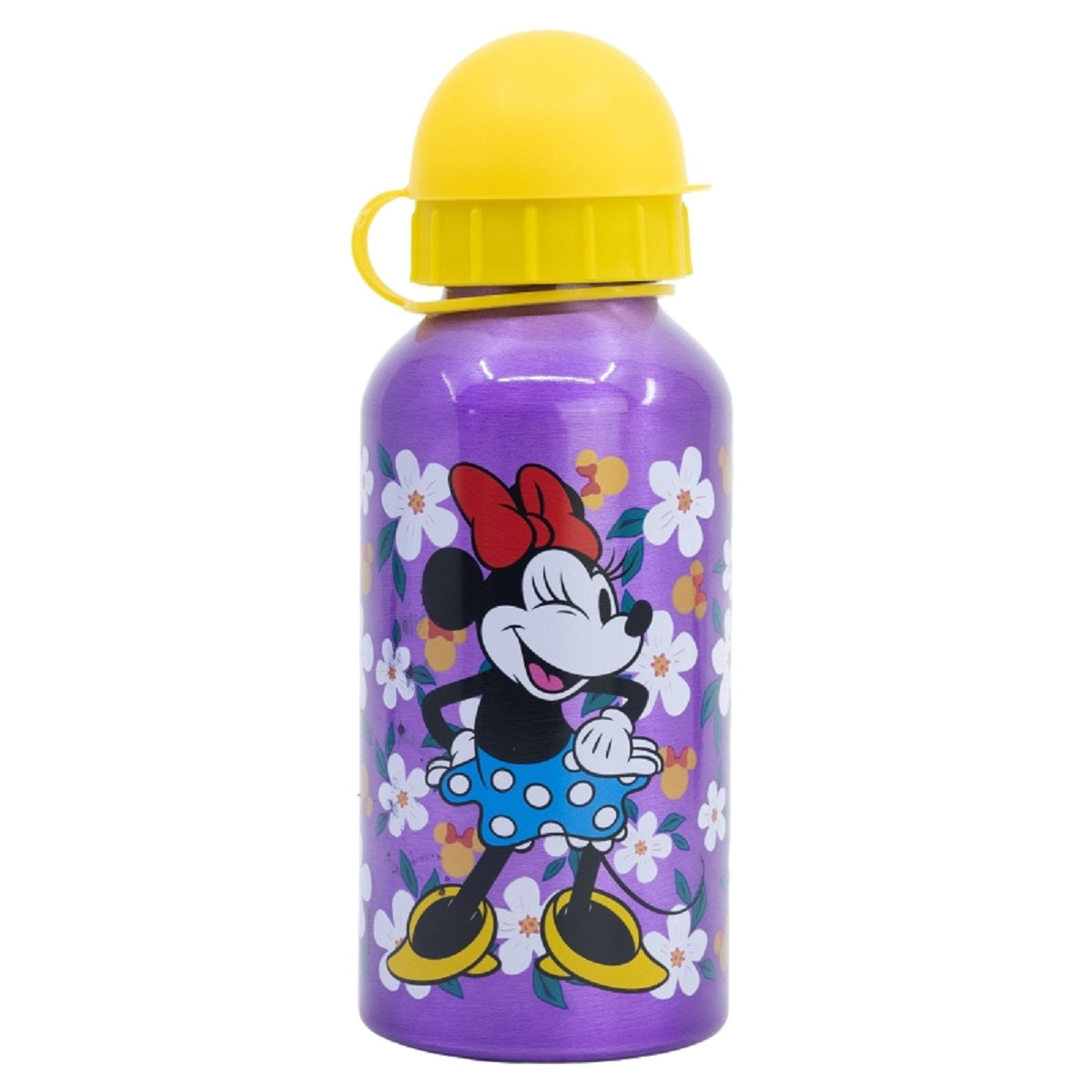 Disney Minnie Trinkflasche – Aluminium, 400 ml, mit Sicherheitsverschluss