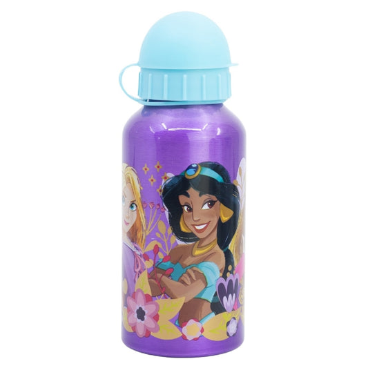 Disney Princess Trinkflasche Aluminium, 400 ml, mit Sicherheitsverschluss