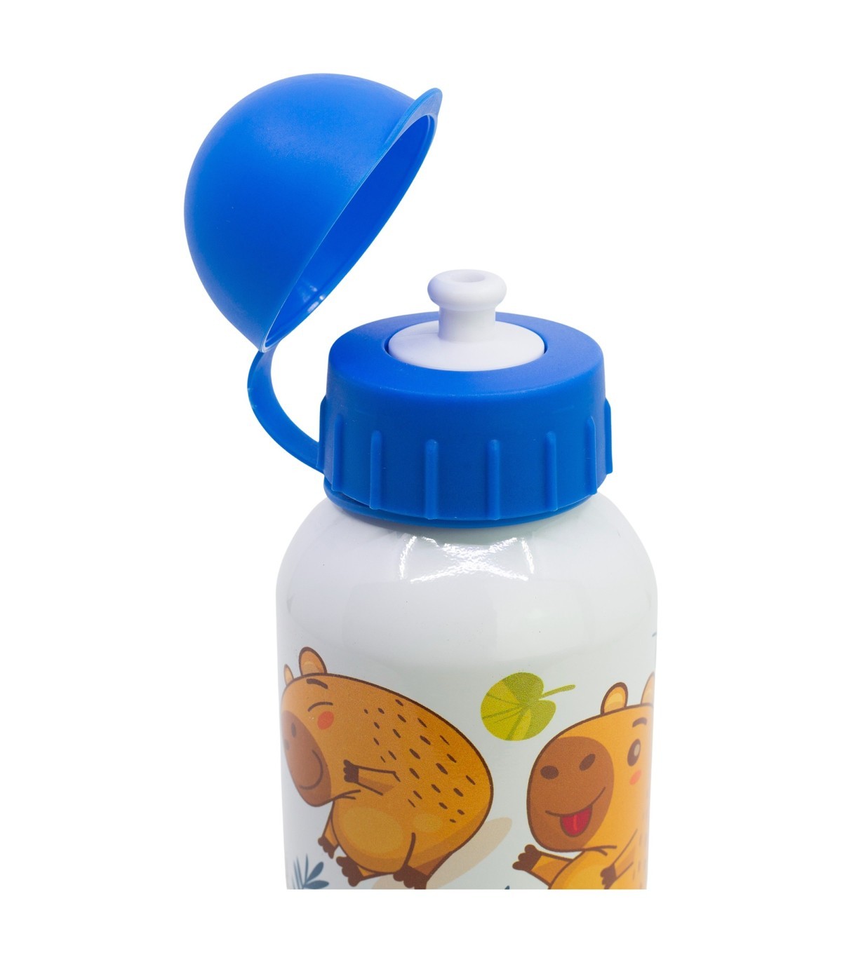 Capibara Kinder Trinkflasche 400 ml Aluminium Flasche mit Trinkverschluss