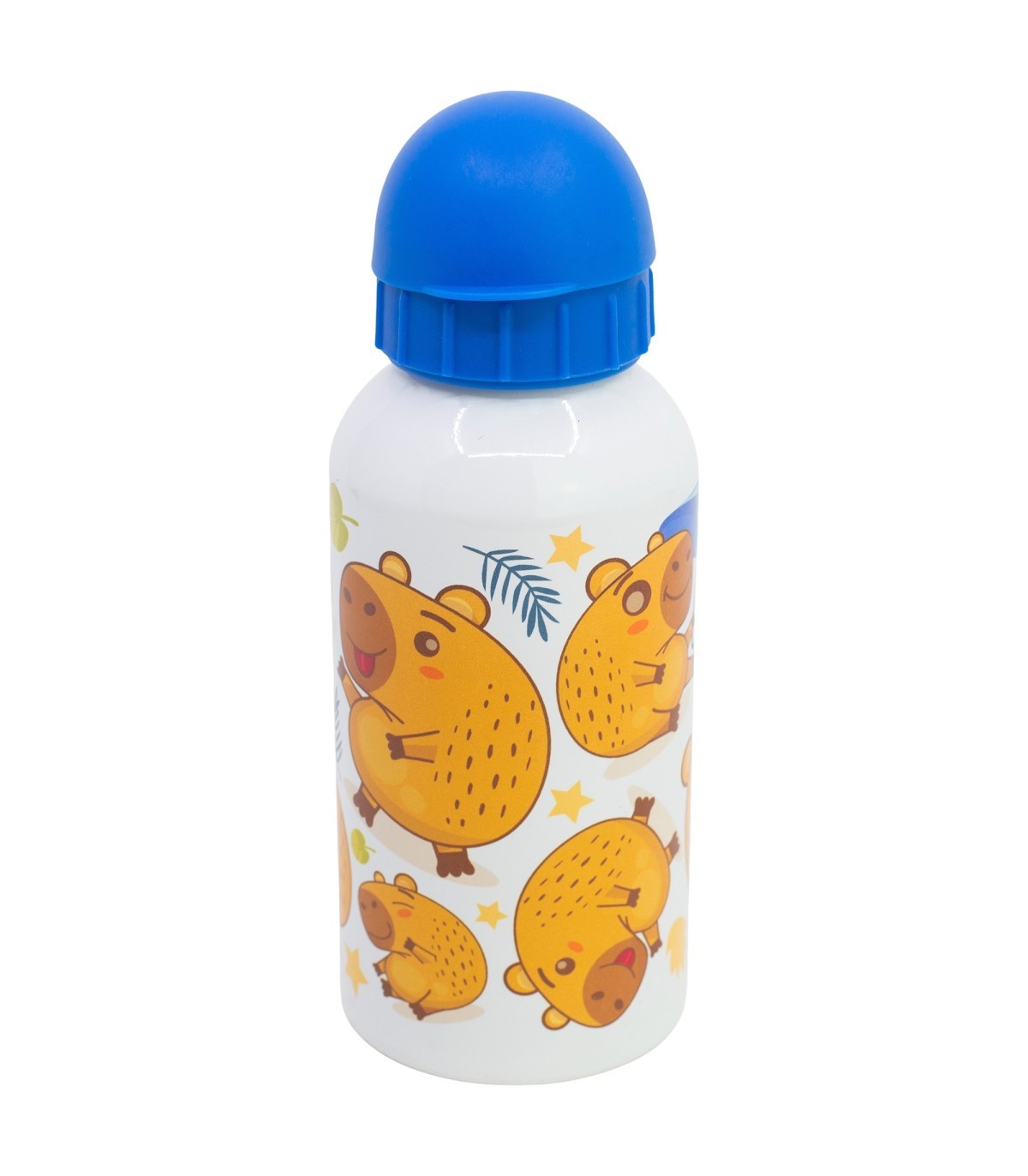 Capibara Kinder Trinkflasche 400 ml Aluminium Flasche mit Trinkverschluss