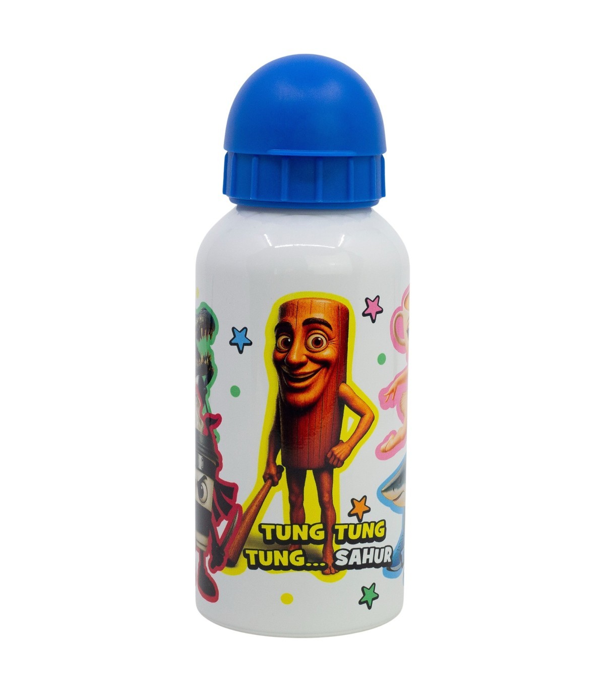 Italian Brainrot Kinder Trinkflasche 400 ml Aluminium Flasche mit Trinkverschluss