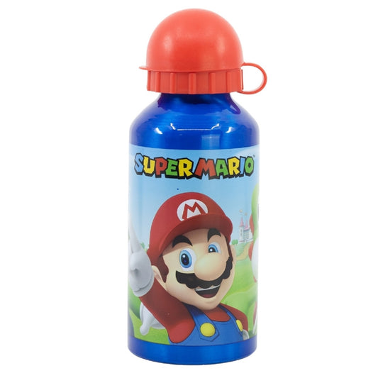 Super Mario Aluminium Flasche 400 ml – Robuste Kinder Trinkflasche