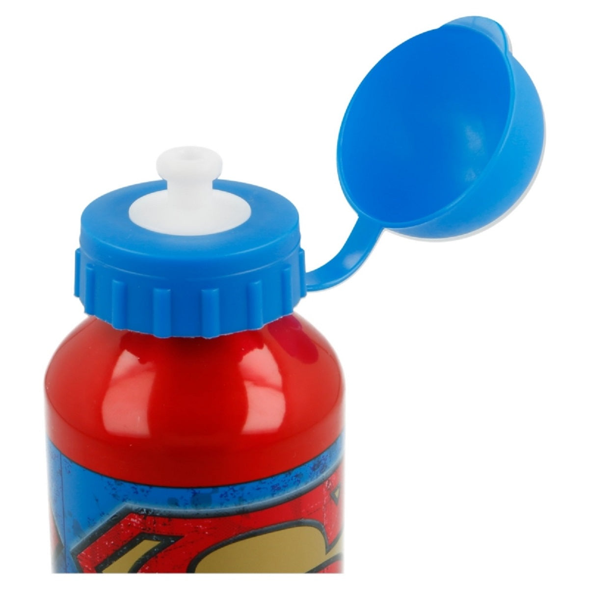 Superman Aluminium Trinkflasche 400 ml – Kinderflasche mit Sicherheitsverschluss