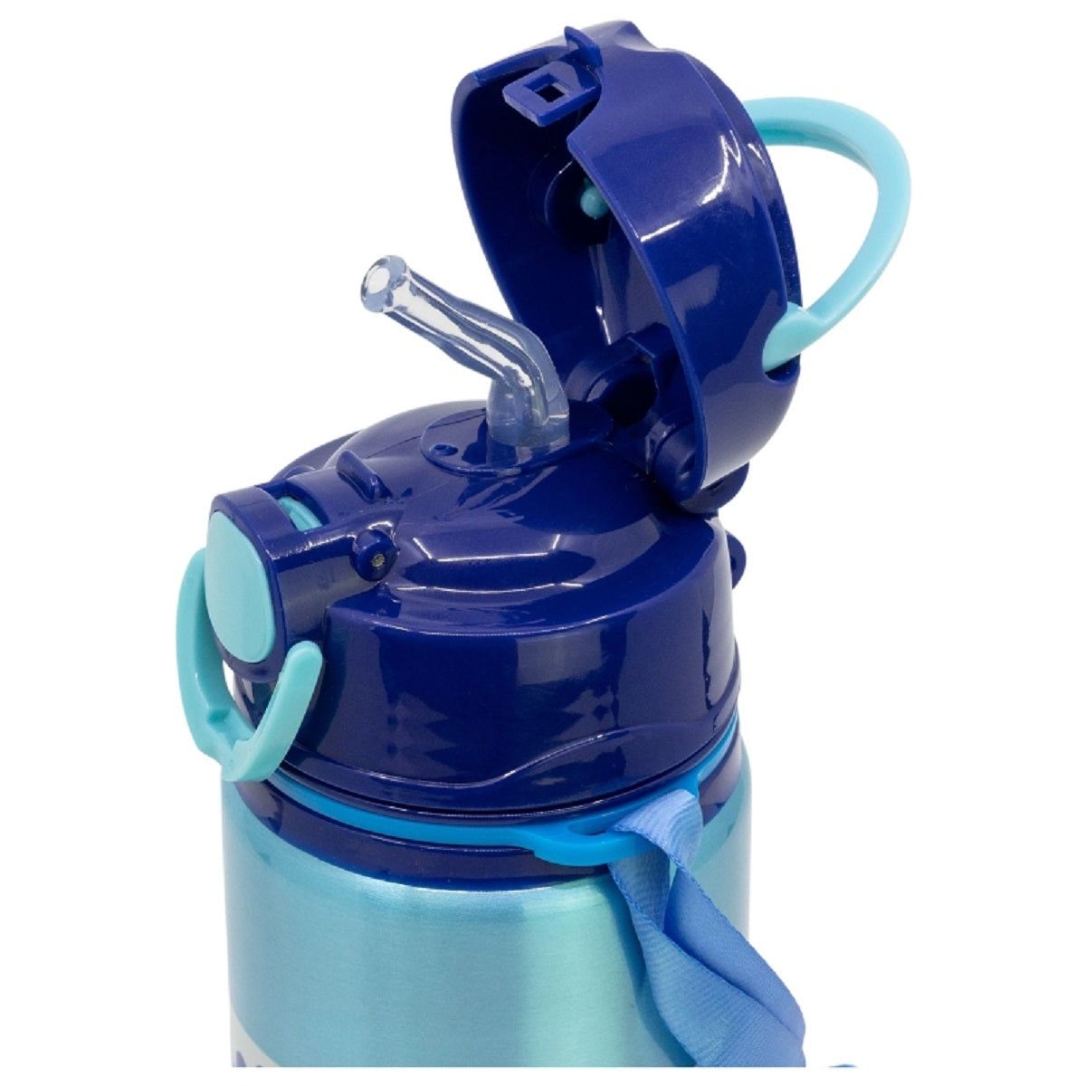 Bluey Aluminium Trinkflasche 730 ml mit Strohhalm & Tragegurt
