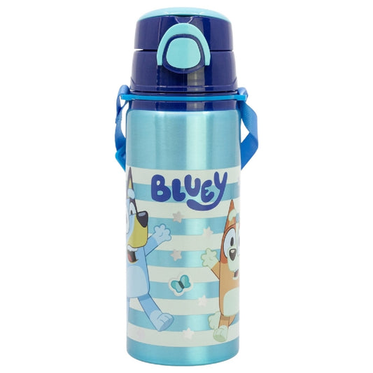 Bluey Aluminium Trinkflasche 730 ml mit Strohhalm & Tragegurt