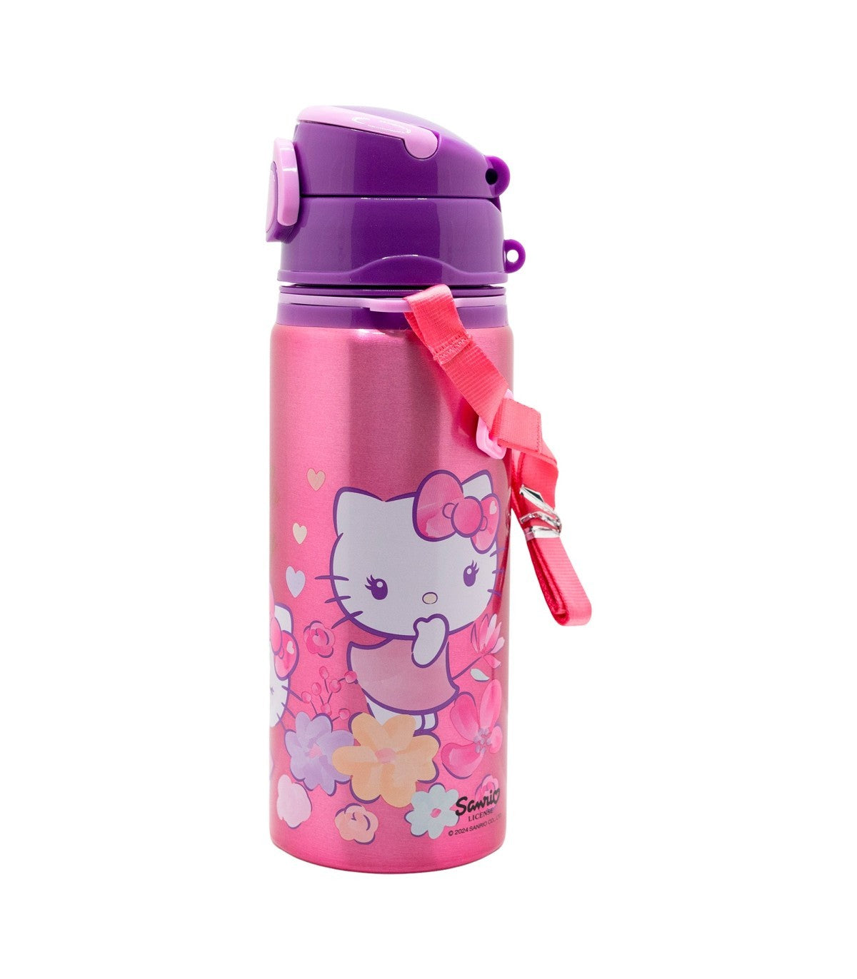 Hello Kitty Kinder Wasserflasche 730 ml mit Druckknopfdeckel und Trageriemen