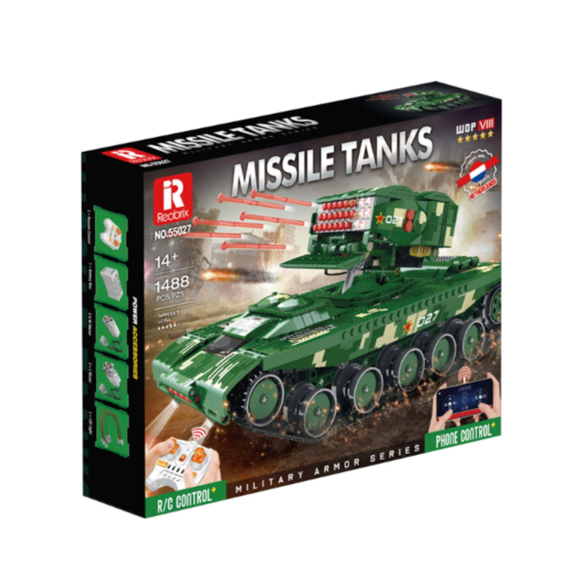 Reobrix 55027 RC Kettenfahrzeug 1488 Teile 33,5 cm ab 14