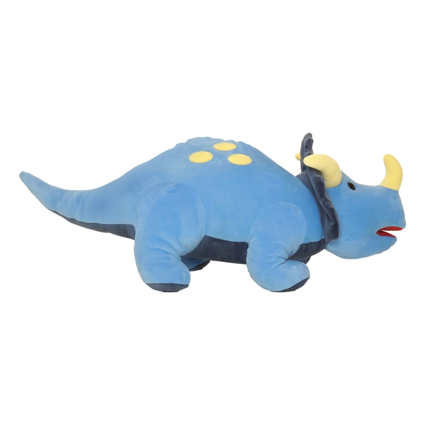 Kuscheltier Triceratops Plüsch ca 80 cm weich Stofftier Dinosaurier blau Kinder