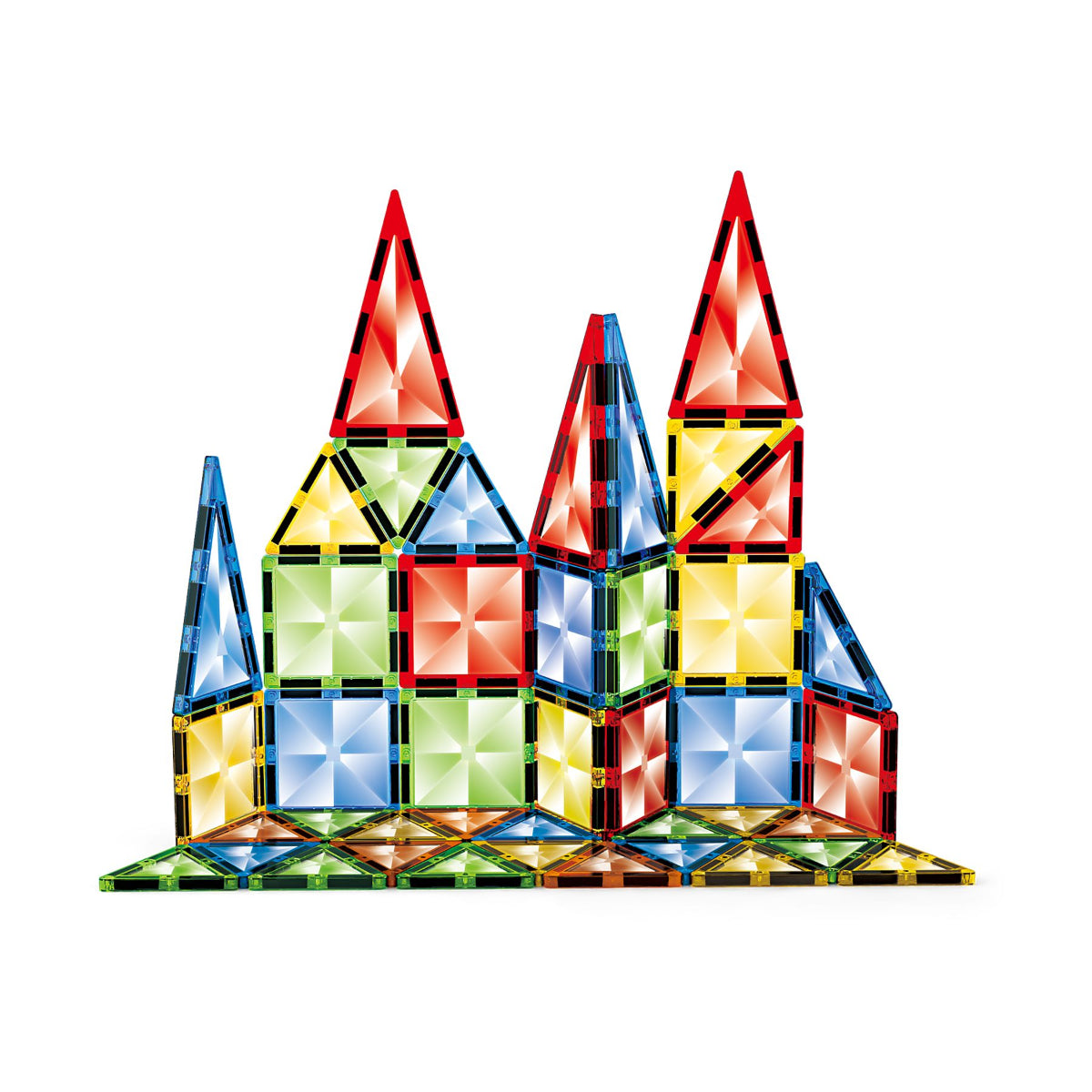 Jollity Works Magnetische Bausteine 43-tlg.- buntes Magnetspielzeug für kreatives Bauen ab 3 Jahren