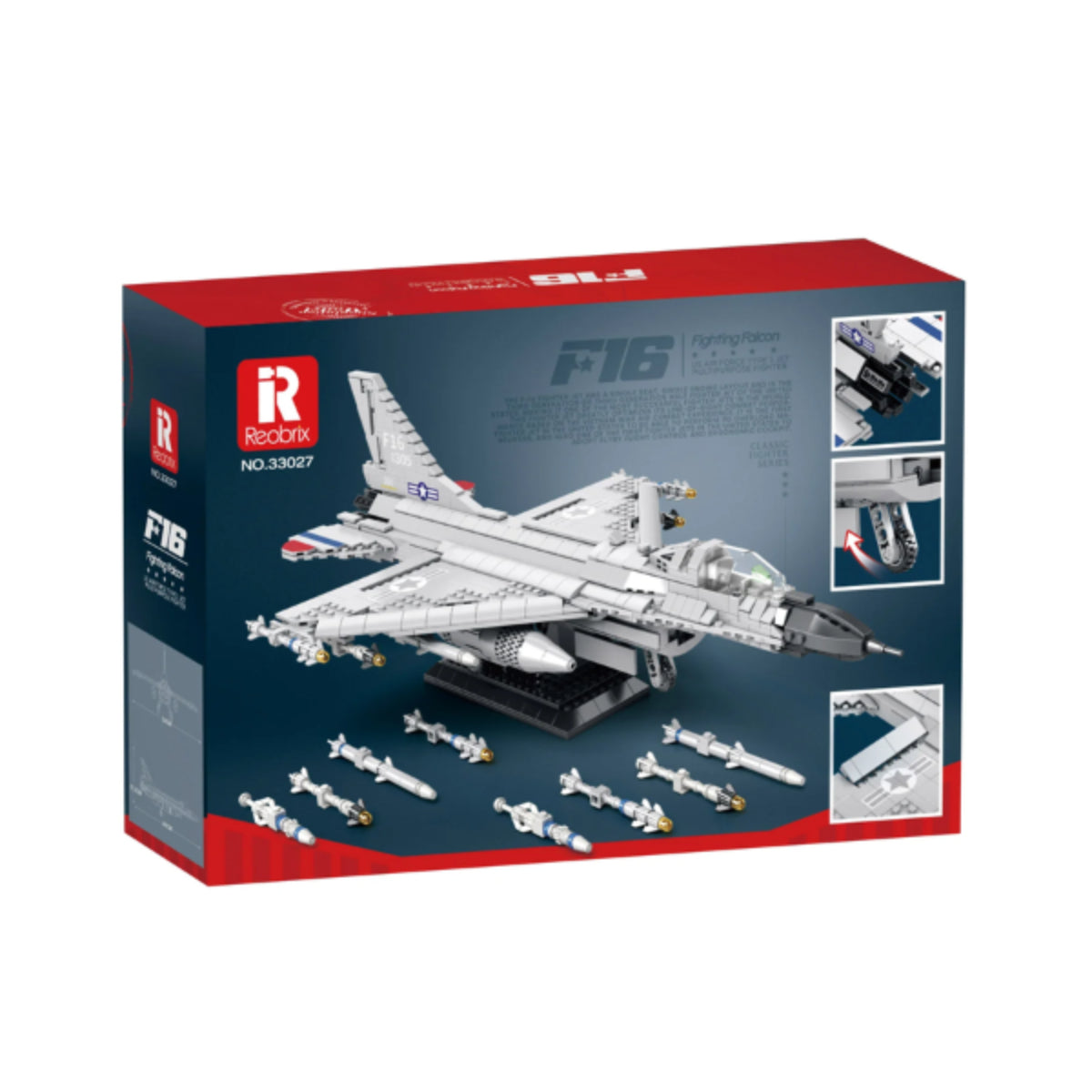 Reobrix 33027 Kampfjet Klemmbaustein 1427 Teile 49 cm ab 14