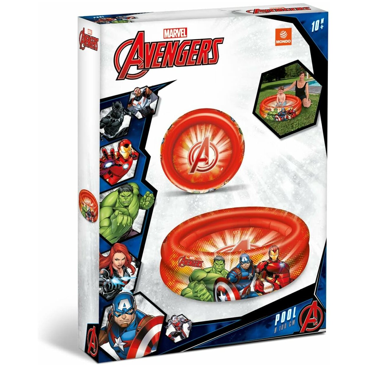 AVENGERS | 2 Rings Pool - aufblasbares Pool - 2 Ringe - Durchmesser 100 cm -